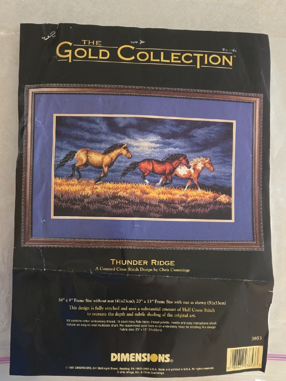Dimensions: Thunder Ridge- Galloping Wild Horses DIY Cross Stitch
